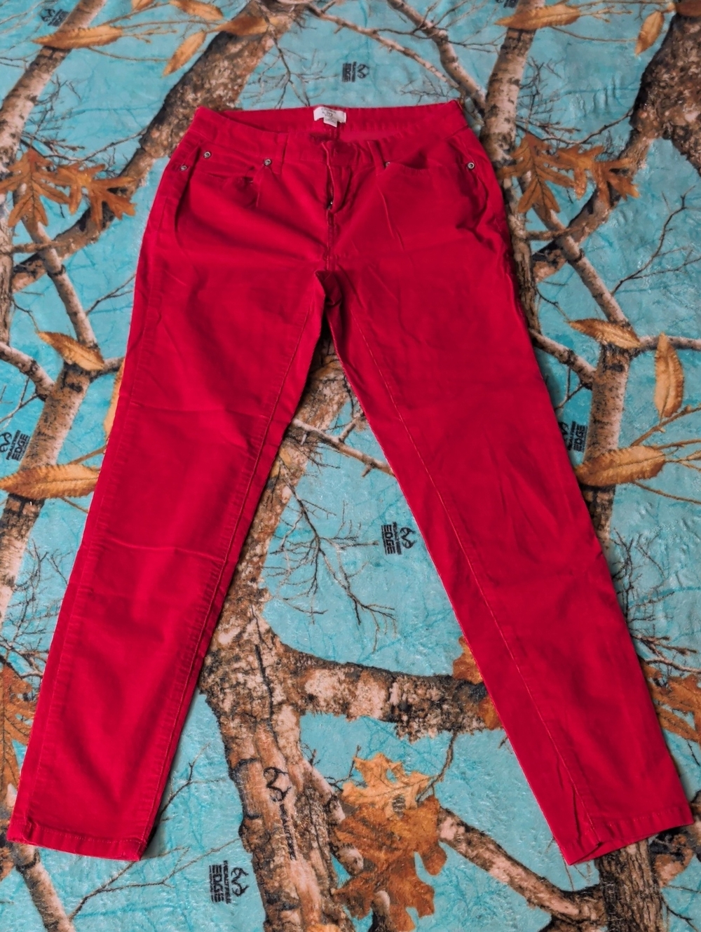 crown & ivy Bright Red Skinny Jeans